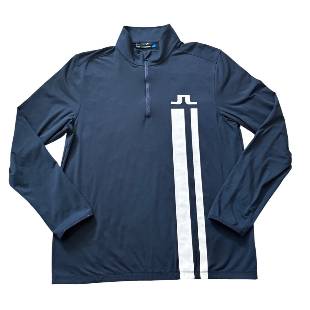 J.Lindeberg Mens Bose-Light Mid 1/4 Zip Pullover Navy Blue Golf XL zz60